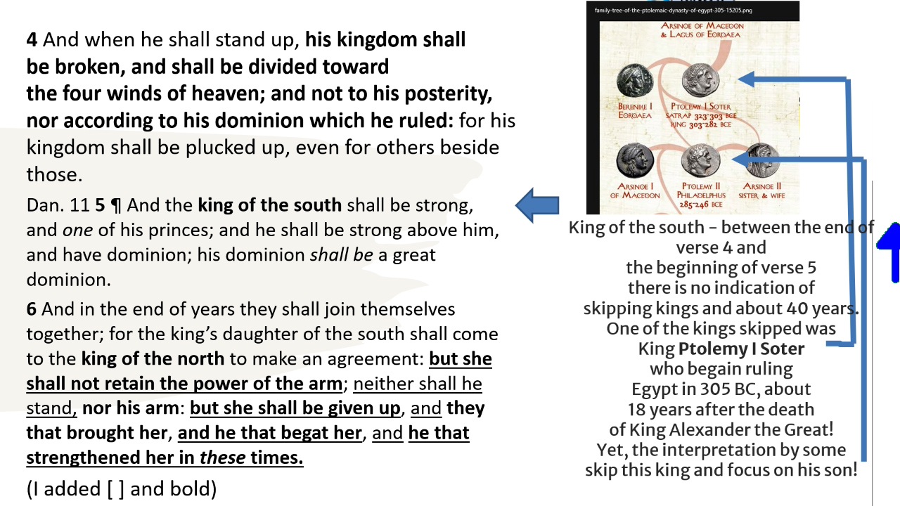 They skip a king of the south.